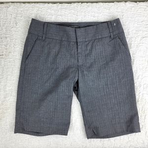 Banana Republic Shorts Wool Blend Grey Pinstripe Burmuda NWOT Size 8